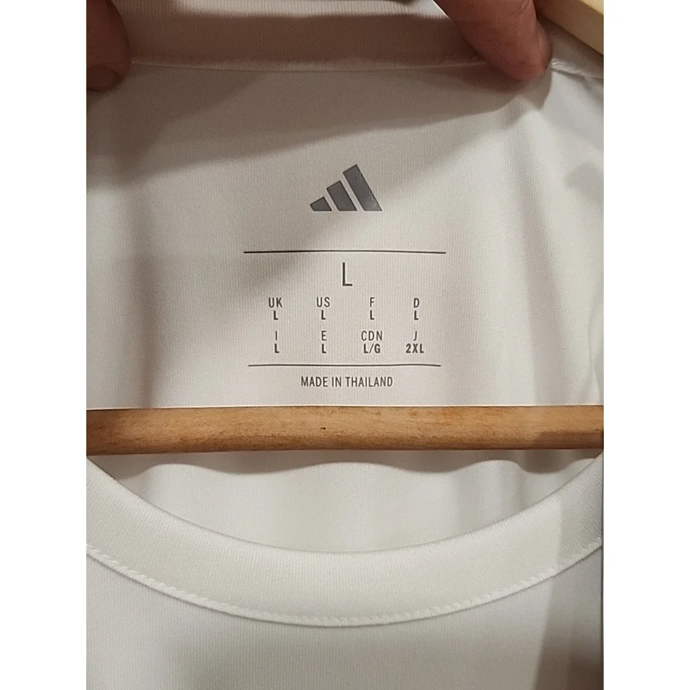 Adidas Aeroready T-shirt NWT Mens L, Short Sleeve White 